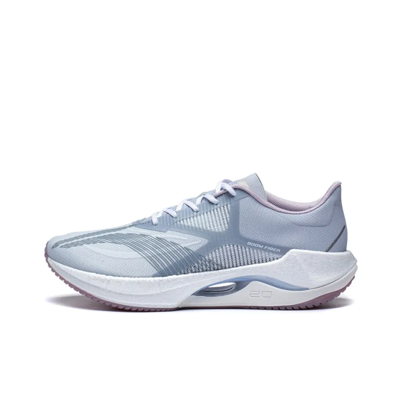 LiNing Super Light 20 Durable Breathable Low Top Running Shoes Women's Gray Blue-0
