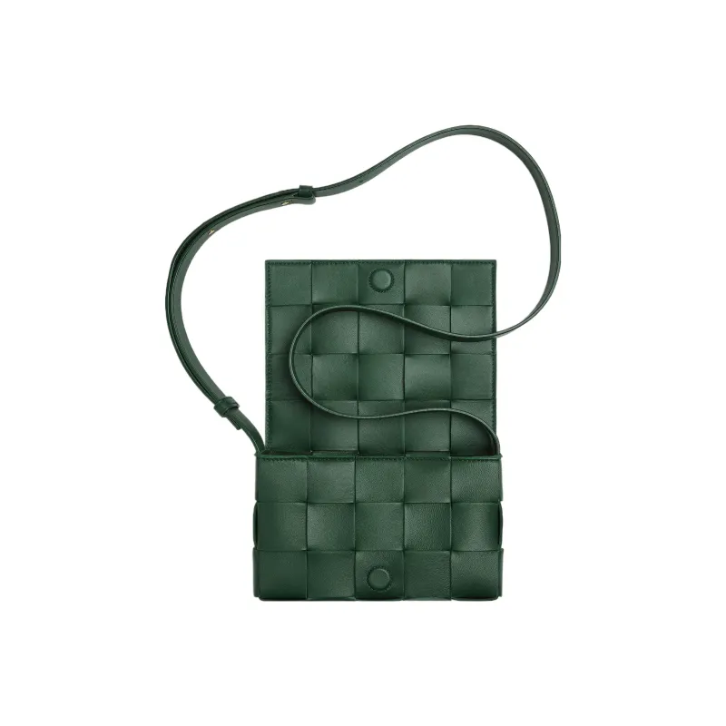 Bottega Veneta CASSETTE Lambskin Pillow Bag, Shoulder Bag, Crossbody Bag Trumpets Women's Rain Tree Green-3