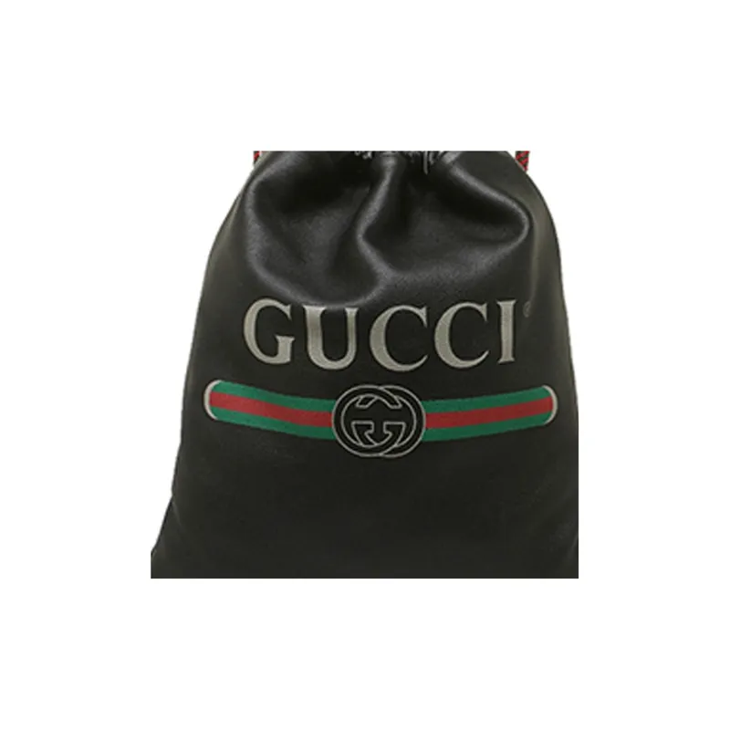 GUCCI Leather Backpack Medium Size Unisex Black-7