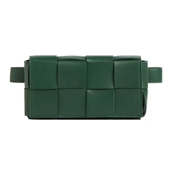 Bottega Veneta CASSETTE Sheepskin Tofu Bag Fanny Pack Mini Women's Rain Tree Green