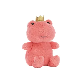 JELLYCAT Amphibian & Reptile Collection Crown Pink Frog Dolls Plush Doll 13cm High
