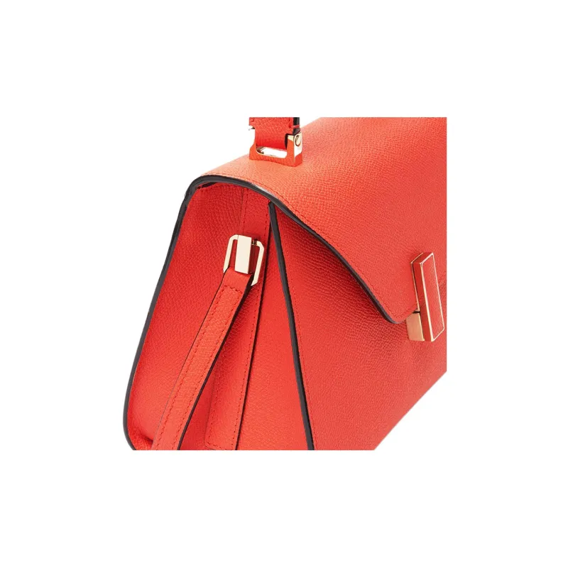 Valextra Iside Calfskin Shoulder Bag, Crossbody Bag, Handbag Mini Women's Red-4