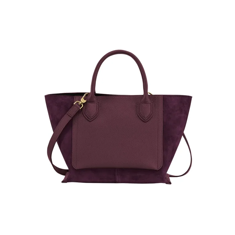LONGCHAMP Cow Leather Shoulder Bag Crossbody Bag Handbag Women's Purple-2