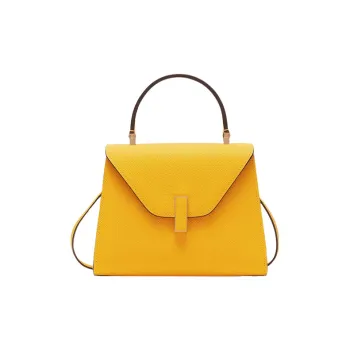 Valextra Iside Calfskin Shoulder Bag, Crossbody Bag, Handbag Mini Women's Yellow