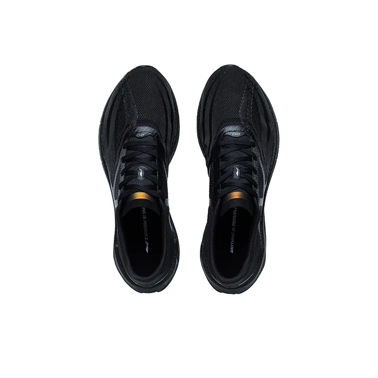LiNing Super Light 20 Abrasion Resistant Breathable Low Top Running Shoes Men's Pure Black-2