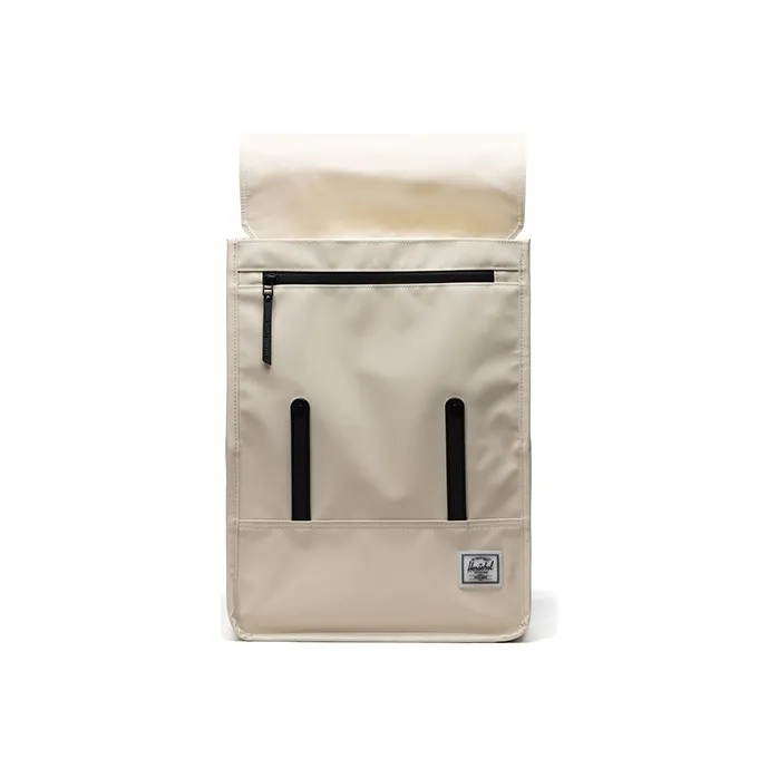 Herschel Leather Commute Backpack Large Size Unisex Survey Light Stone White-2