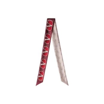 Valentino Silk Scarves Women's Dark Red