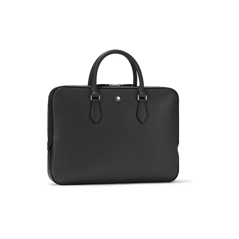 MONTBLANC Leather Portable Briefcases Men's Black-1