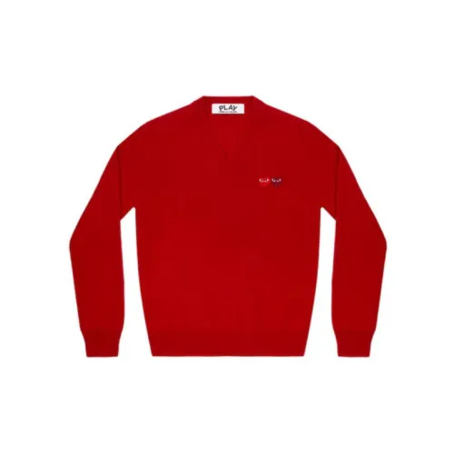 CDG Play Sweaters Men Red