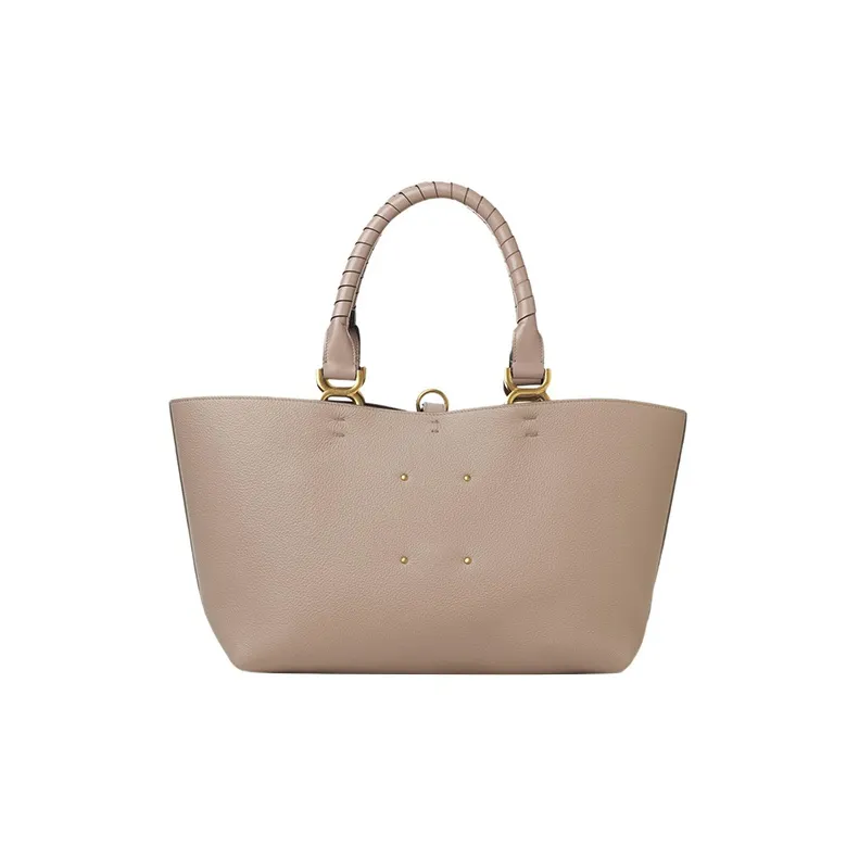 Chloe Marcie Grained Calfskin Tote Bag Shopping Bag Shoulder Bag Handbag Small Size Women's Light Pink-1