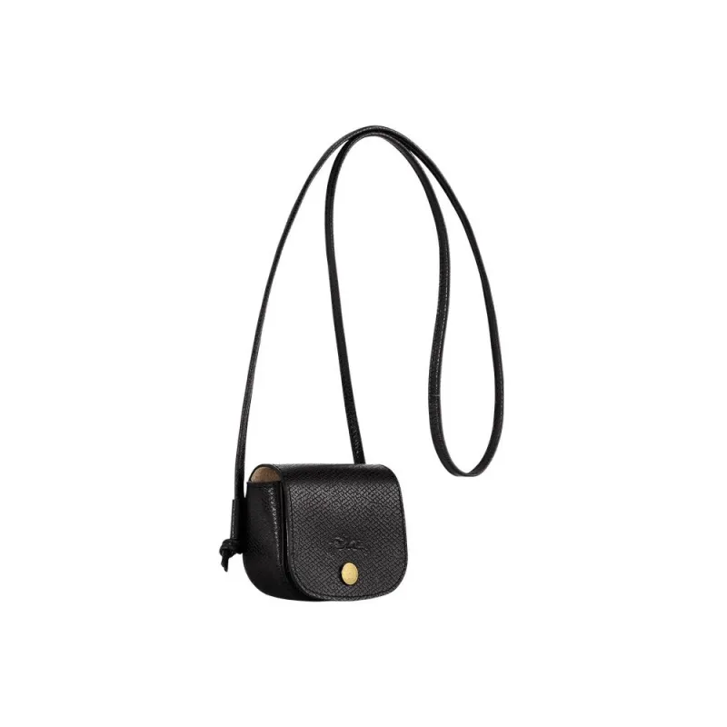 LONGCHAMP Cow Leather One Shoulder Crossbody Coin Purse Regular Women's Black-1