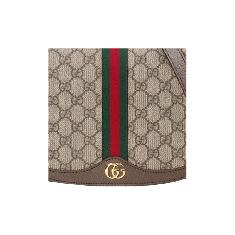 GUCCI Ophidia Canvas With Leather Saddle Bag, Crossbody Bag, Shoulder Bag Women's-5