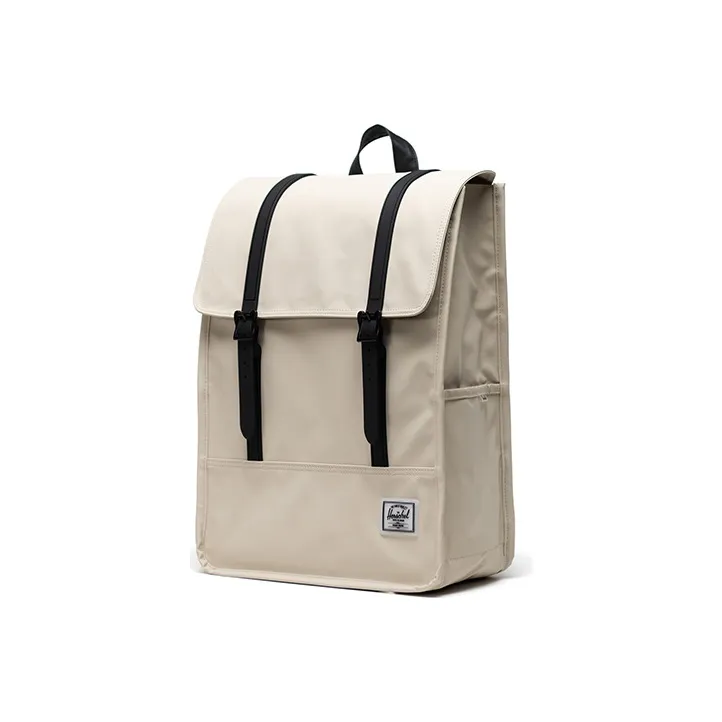 Herschel Leather Commute Backpack Large Size Unisex Survey Light Stone White-1