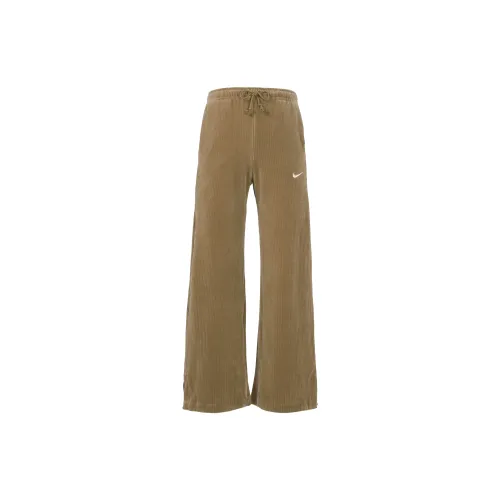 Nike W Nsw Velour Wide Leg Pants Khaki