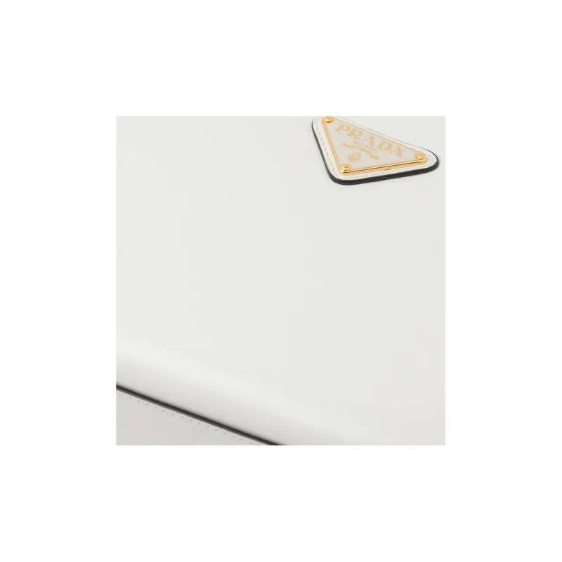 PRADA Leather Handbag, Shoulder Bag Women's White-4