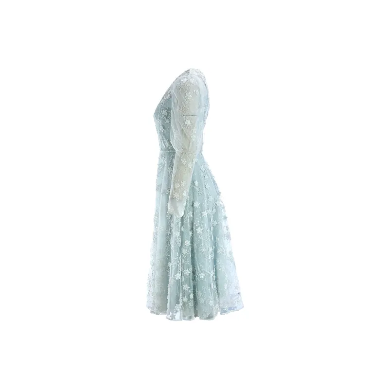 Marie Elie Long-Sleeved Dresses Women's White-2