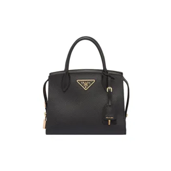 PRADA Smooth Leather Tote Bag Shopping Bag Shoulder Bag Crossbody Bag Handbag Mini Women's Black