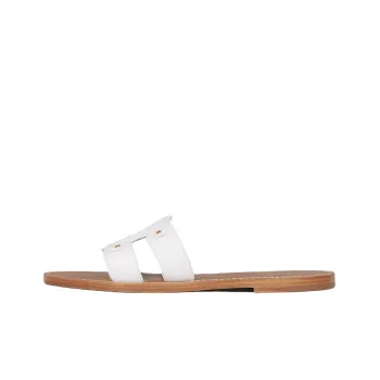 CELINE Triomphe Stylish Sandal Women's White