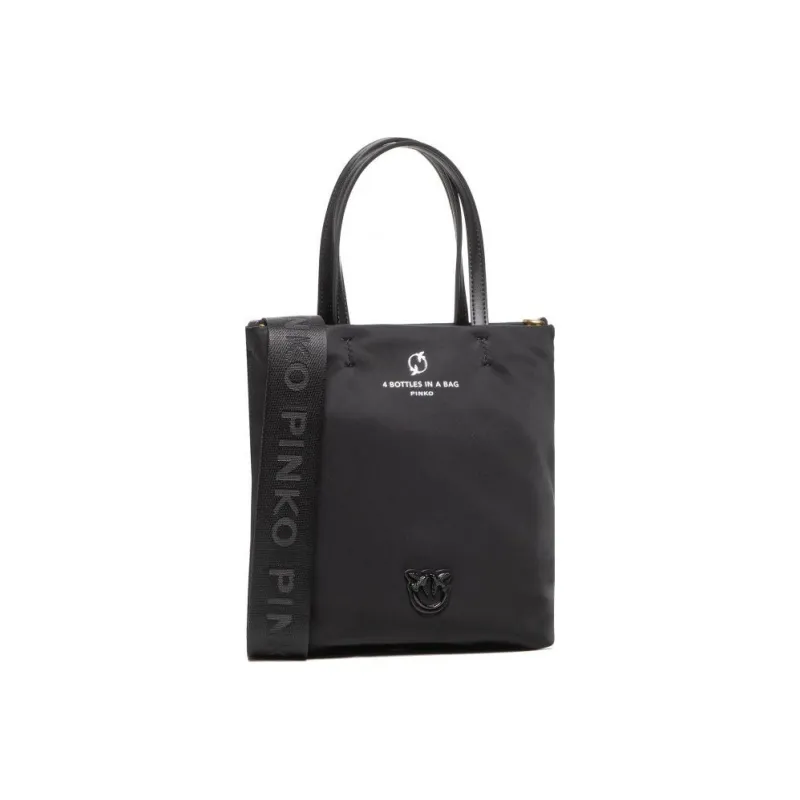 PINKO Tote Bag Shopping Bag Shoulder Bag Crossbody Bag Handbag Medium Size Unisex Black-2