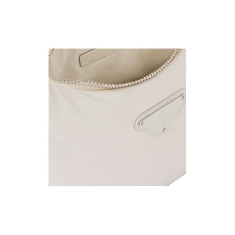 PRADA Soft Padded Nappa Leather Mini Bag White-3