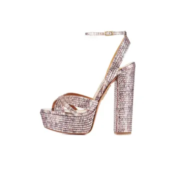 AQUAZZURA Sundance Plateau Strap Sandals Women's Pink