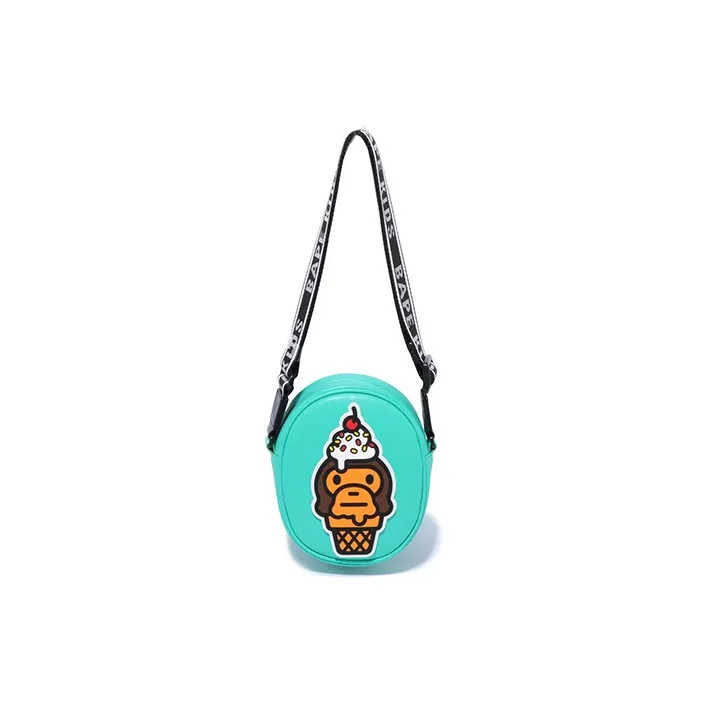 A BATHING APE Synthetic Leather Crossbody Bag Shoulder Bag Regular Men's Green-0