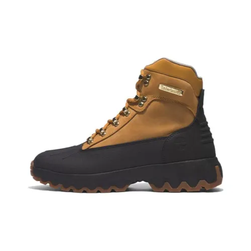Timberland TBL® Edge Cushioned Slip Resistant Abrasion Resistant High Top Outdoor Shoes Black Yellow