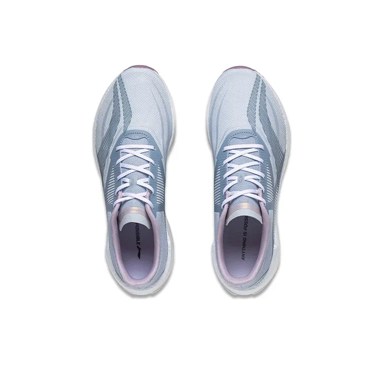 LiNing Super Light 20 Durable Breathable Low Top Running Shoes Women's Gray Blue-2