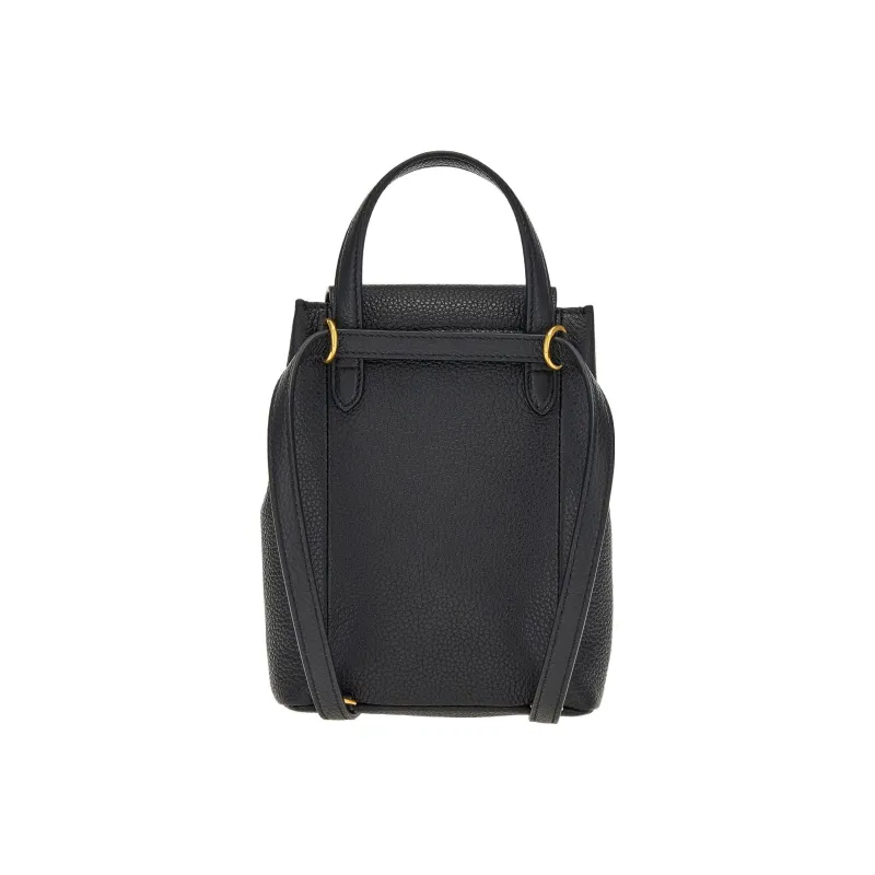 FERRAGAMO GANCINI Cow Leather Backpack Mini Women's Black-1