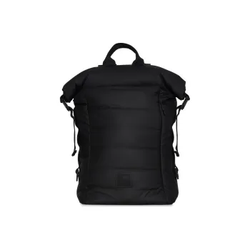 Rains Polyester Backpack Large Size Unisex Black/Metal Gray