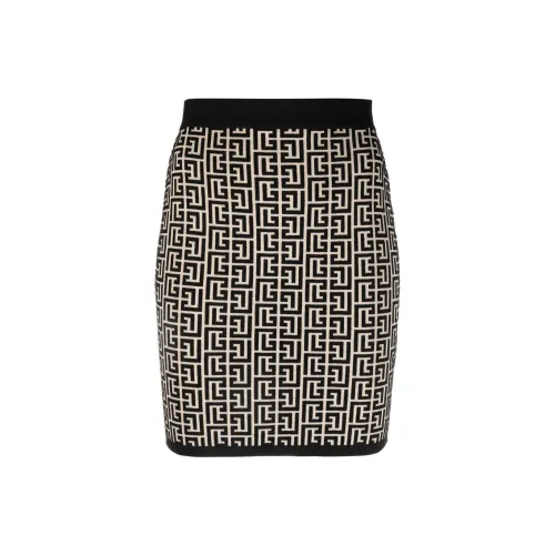 BALMAIN Casual Short Skirts Women's Black/White