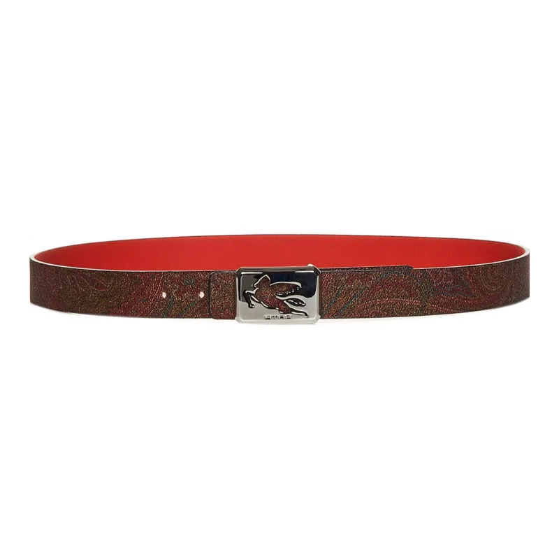 ETRO Casual Fashion Smooth Buckle Leather Belts Men's-1