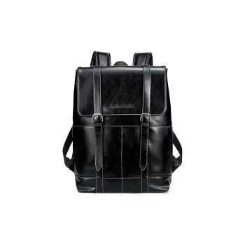 Slazenger PU Backpack Large Size Unisex Black/Coffee