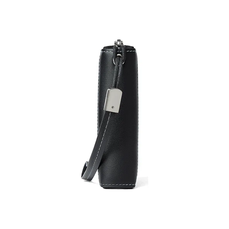 GOLF PVC With Cow Leather Coin Purse, Anti Skimming Card Holder Trumpets Men's Black-3