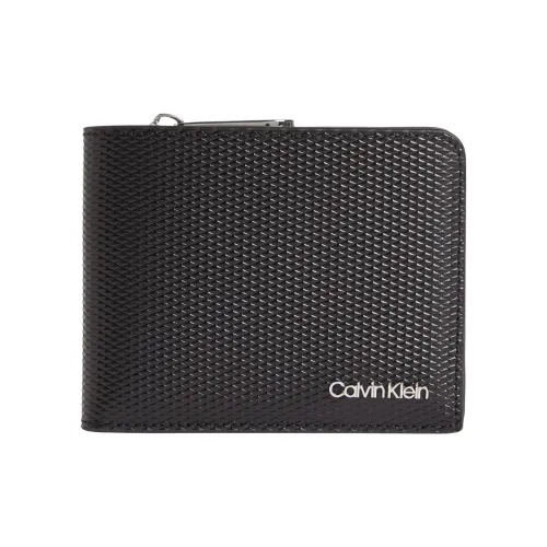 CALVIN KLEIN Embossed Leather Wallet Men's Black