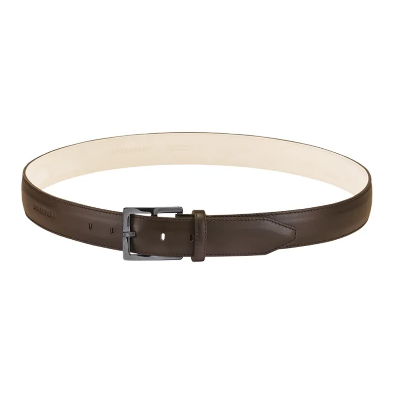 LONGCHAMP Classic Unique Fashion Pin Buckle Belt Men's Brown Width 3.6cm-0