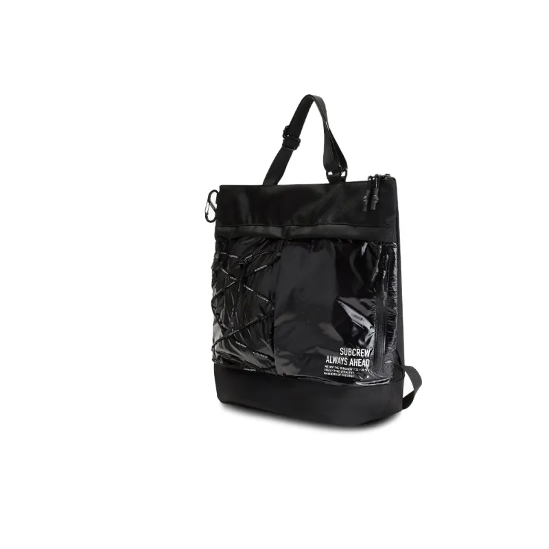 Subcrew Polyester Tote Bag Shopping Bag Helmet Bag One Shoulder Portable Backpack Large Size Unisex Black-1