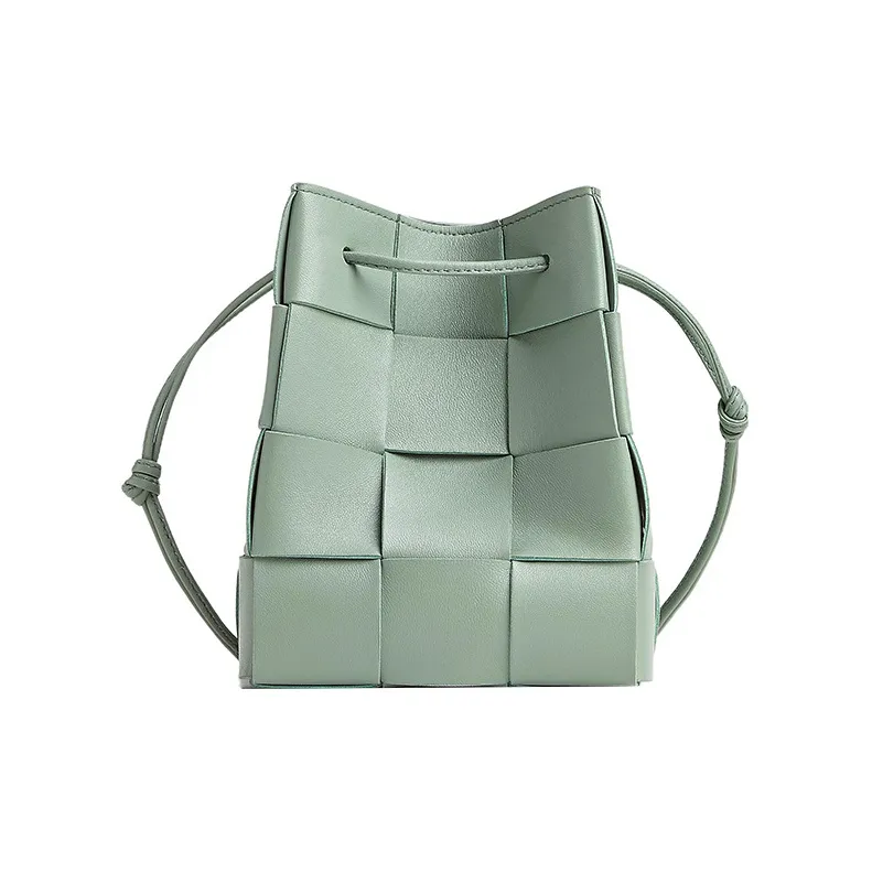Bottega Veneta Crossbody Bucket Bag Small Intreccio New Sauge-0