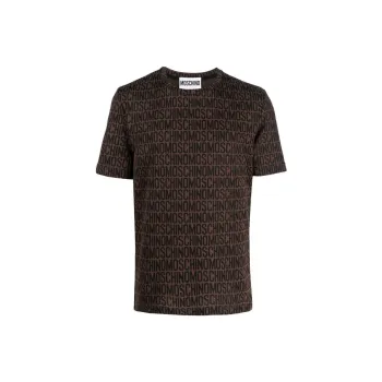 MOSCHINO Logo print Crew Neck T shirt