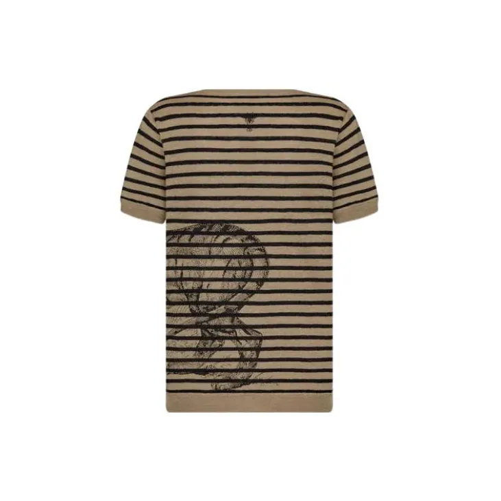 DIOR SS23 Drop Shoulder Sleeve T Shirt Women's Hazelnut-1