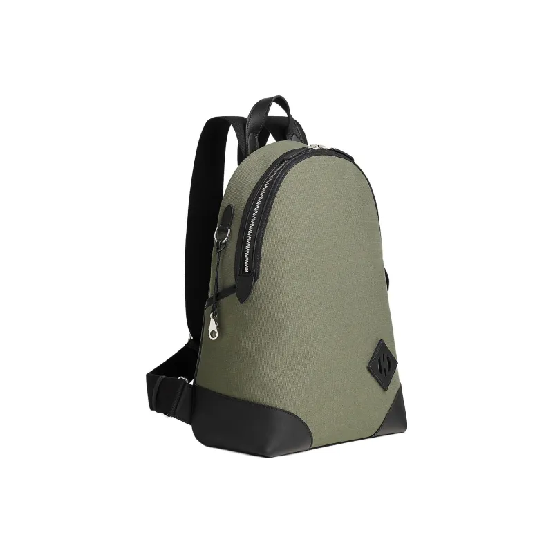 HERMES Nouveau Sac A Dos T&C Bivouac Canvas With Swift Leather Backpack Men's Khaki/Black-1