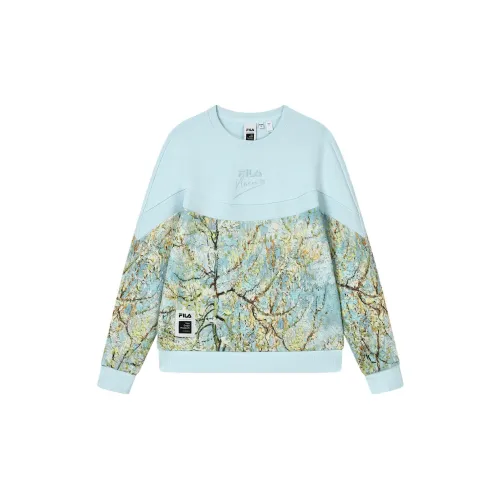 FILA Van Gogh Museum 2.0 Sweatshirts Women's Sky Blue