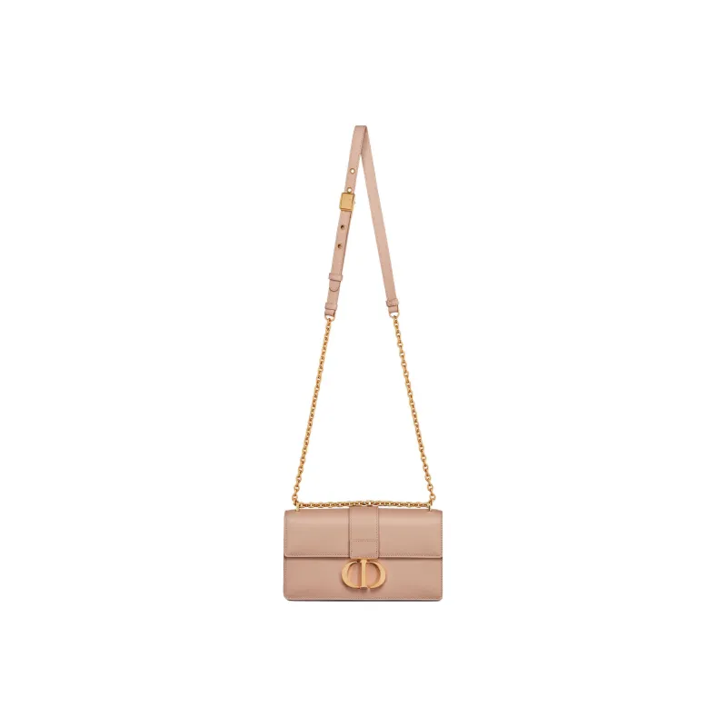 DIOR 30 Montaigne Smooth Calf Leather Shoulder Bag Crossbody Bag Women's Nude Pink-4