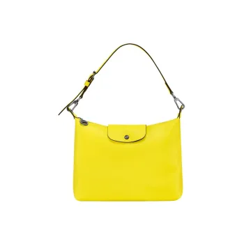 LONGCHAMP Le Pliage Xtra Cow Leather HOBO Bag Crescent Bag Shoulder Bag Handbag Shoulder Bag Women's Lemon Yellow