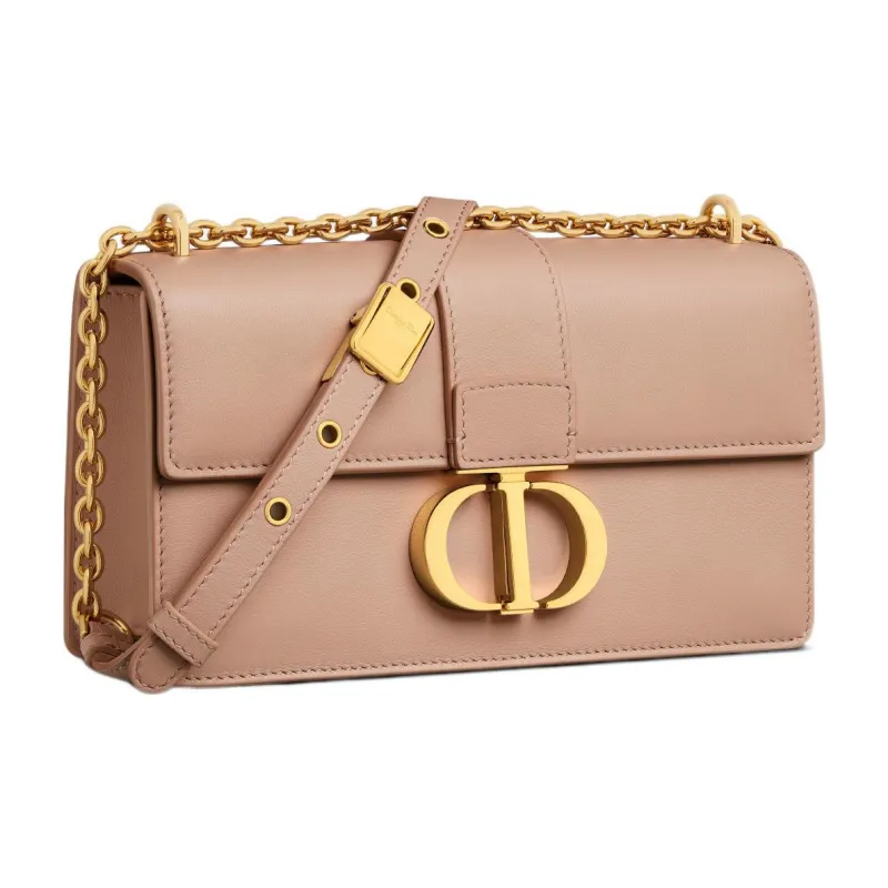 DIOR 30 Montaigne Smooth Calf Leather Shoulder Bag Crossbody Bag Women's Nude Pink-2