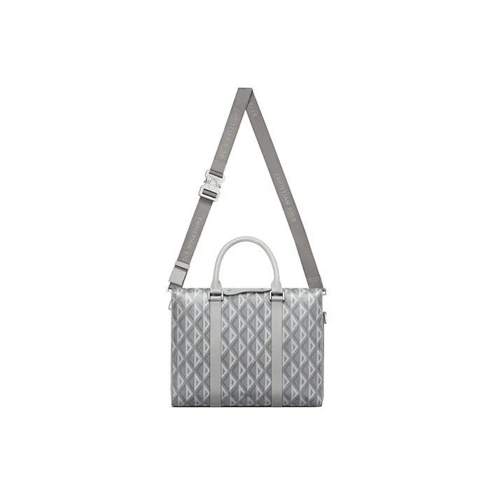 DIOR Lingot Canvas With Leather Detail Briefcase, Shoulder Bag, Crossbody Bag, Handbag Men's Gray-5