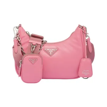 PRADA Re Edition Nappa Leather Crossbody Bag, Shoulder Bag Women's Pink