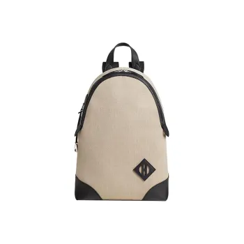 HERMES Bivouac Canvas With Swift Leather Backpack Men's Gray Black