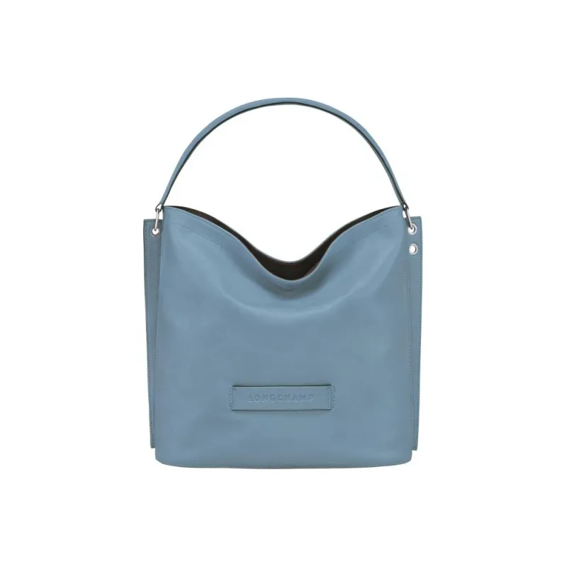 LONGCHAMP 3D Calfskin With Sheepskin Trim Handbag Shoulder Bag Women's Dark Gray-0