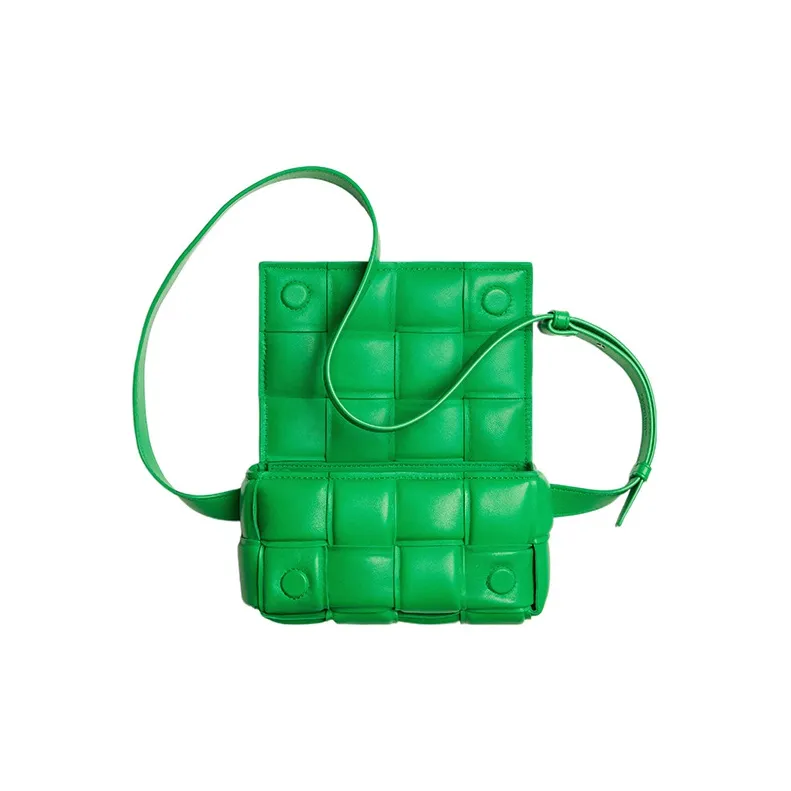 Bottega Veneta Woven Lambskin Fanny Pack Regular Women's Green-3